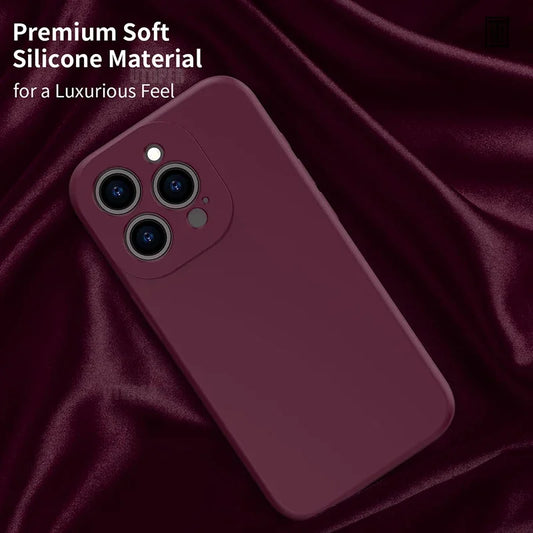 Luxury Silicone Antiskid Phone Case For iPhone 16 15 14 13 11 12 Pro Max 16 Plus Shockproof Full Lens Protection Cover