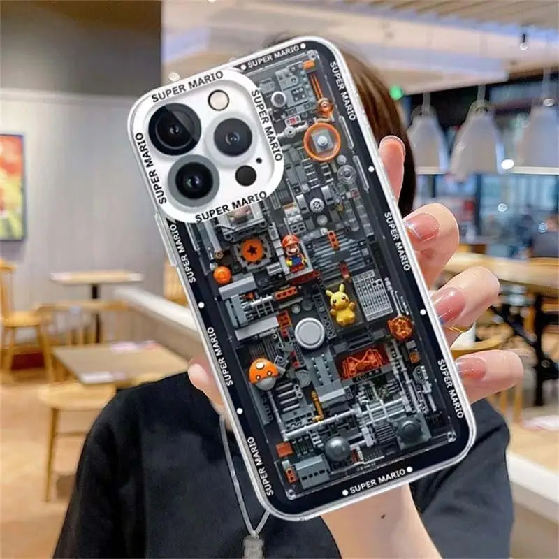 Super Mario Bros Game Case For Iphone 15 Pro Max 16 11 14 13 12 X XS XR 7 8 Plus Cover Silicone Funda Transparent