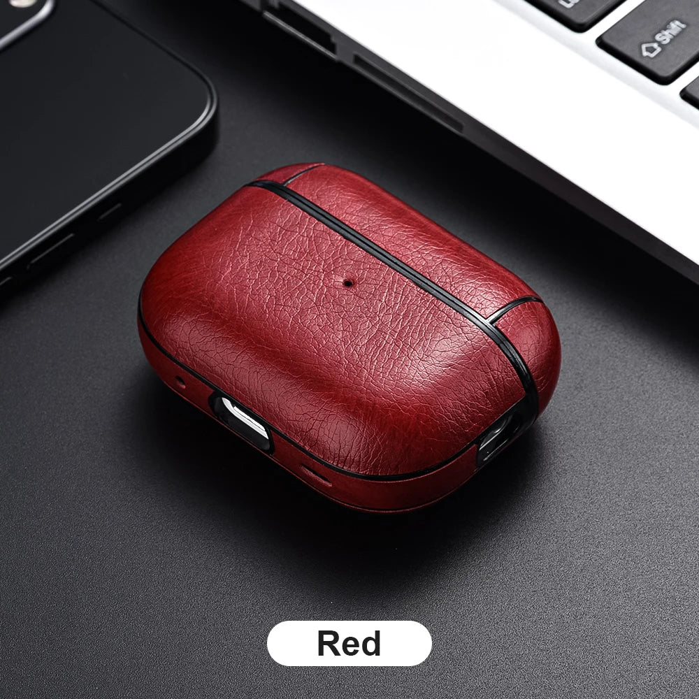 For Airpods Pro 2 4 Case Leather Business Earphone Case Headset Shell Headphone Cover For Apple AirPod 3 Pro 2nd Gen USB C Funda