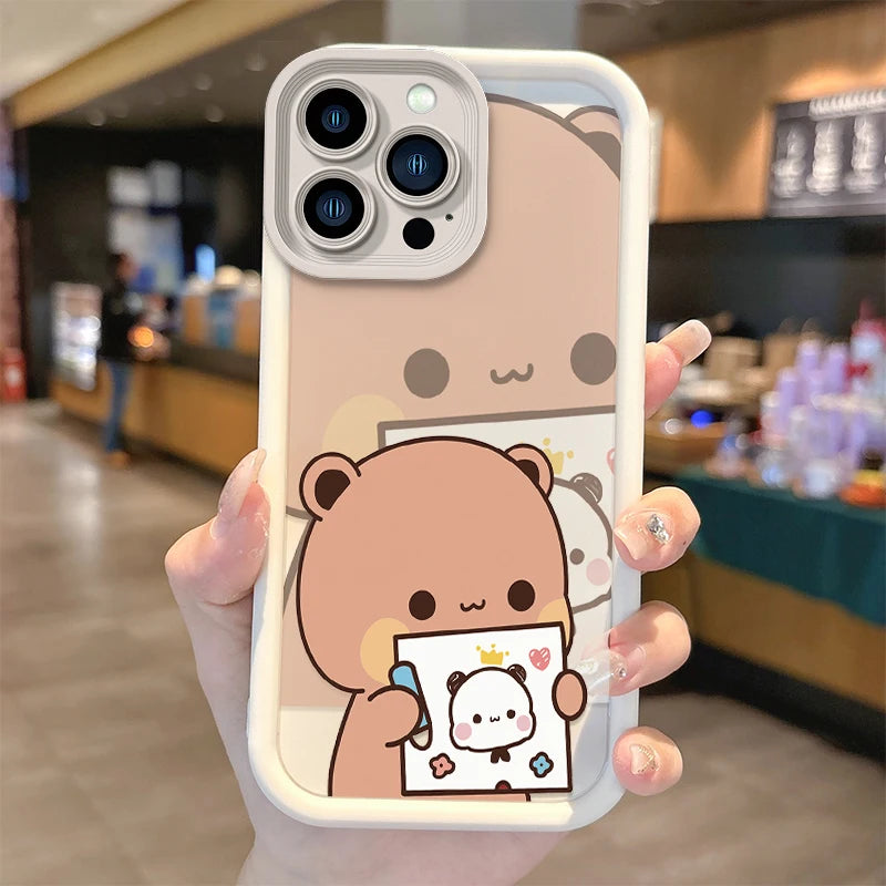Hot BuBu DuDu Couple Cartoon Phone Case For iPhone 16 Pro Max Case 15 14 13 12 11 Pro XR X XS Max 8 7 Soft Liquid Silicone Cover