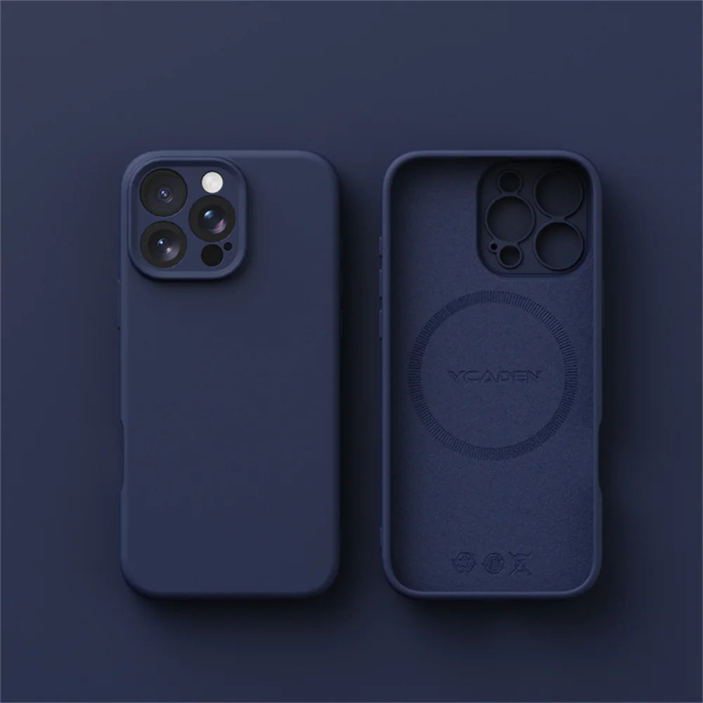 Luxury Liquid Silicone For Magsafe Phone Case For iPhone 16 Plus 15 14 13 12 Pro Max 11 X XR Wireless Charging Skin Smooth Cover