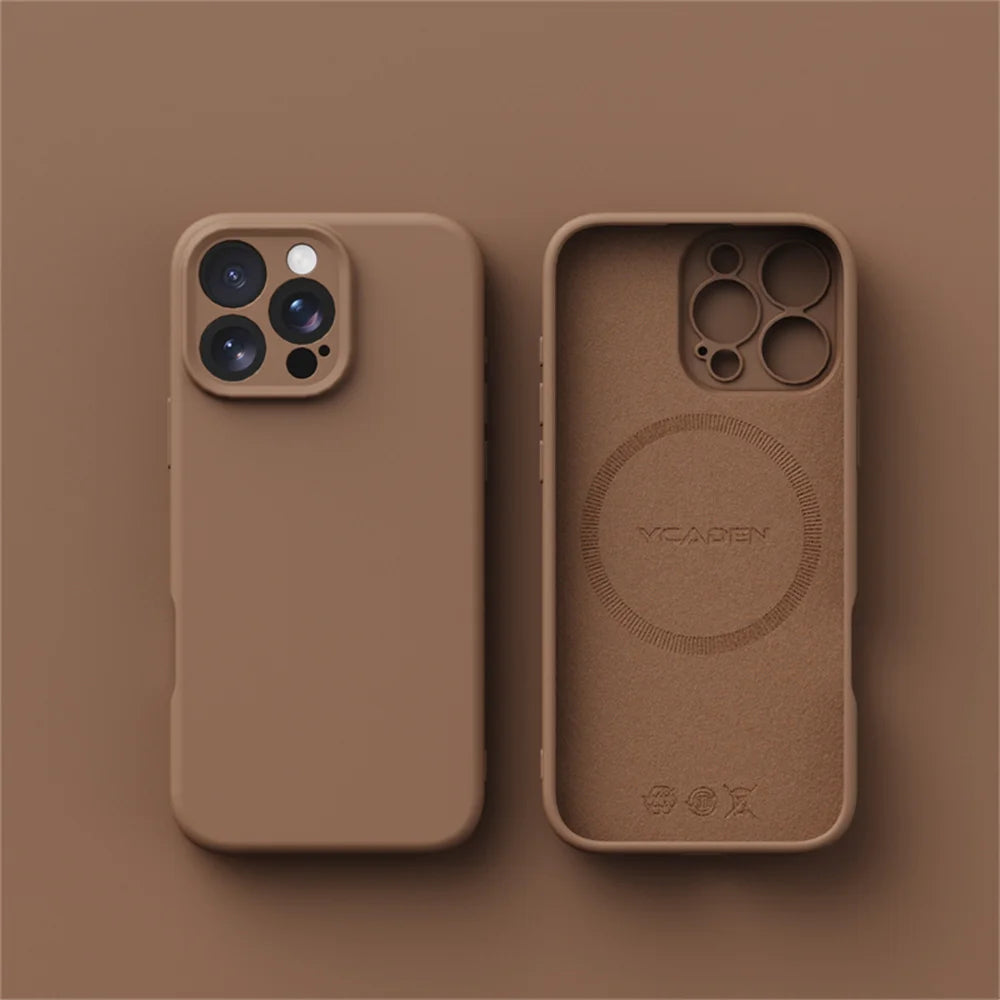 Luxury Liquid Silicone For Magsafe Phone Case For iPhone 16 Plus 15 14 13 12 Pro Max 11 X XR Wireless Charging Skin Smooth Cover