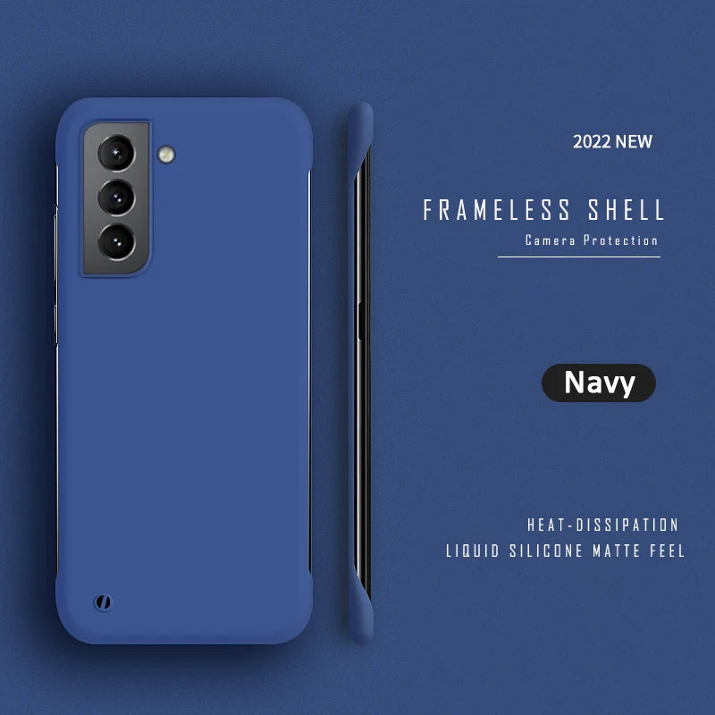 Thin Slim Hard PC Frameless Case For Samsung Galaxy S23 S20 S21 FE S22 Ultra S10 Plus NOTE 20 Ultra 9 10 Plus Matte Cover Funda