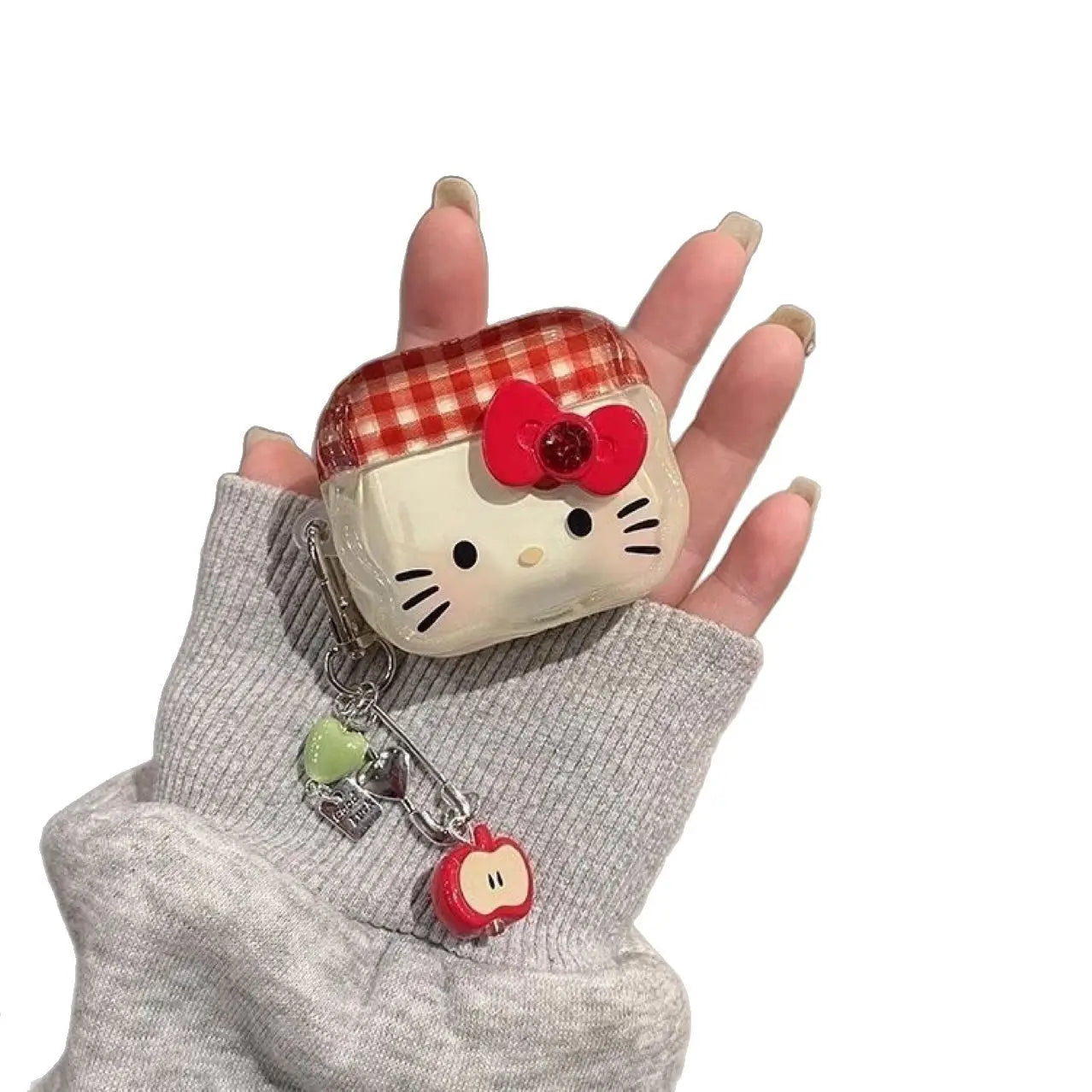 Cartoon Hello Kitty Earphone Case For Apple Airpods 4 3 Pro 2 1 Wireless Bluetooth Headset Protective Cover With Apple Keychain