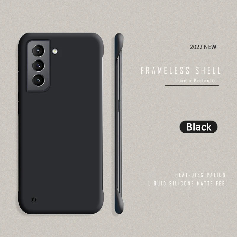 Thin Slim Hard PC Frameless Case For Samsung Galaxy S23 S20 S21 FE S22 Ultra S10 Plus NOTE 20 Ultra 9 10 Plus Matte Cover Funda