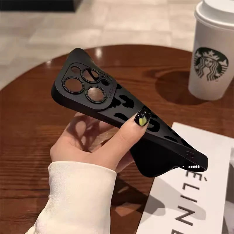 Leopard Design Camera Lens Protective Phone Case for iPhone 16 Cases iPhone 15 14 13 12 11 Pro Max 16E XS XR X 7 8 Plus Cover