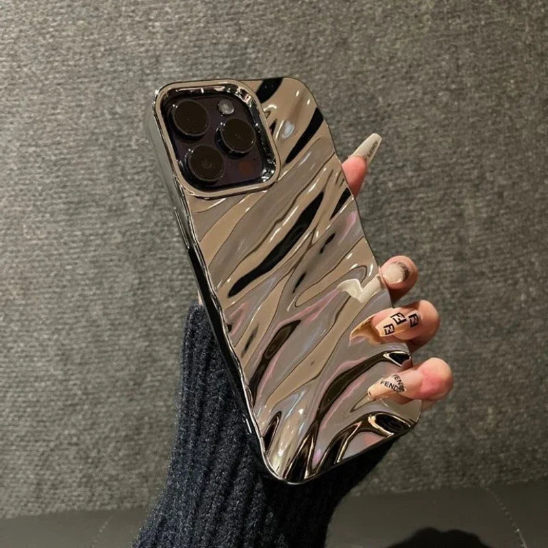 Soft Water Ripple Pattern Phone Case For iPhone 11 12 13 14 15 16 Pro Max X Xs Max XR 7 8 Plus SE 2020 2022 Bumper Cases Cover