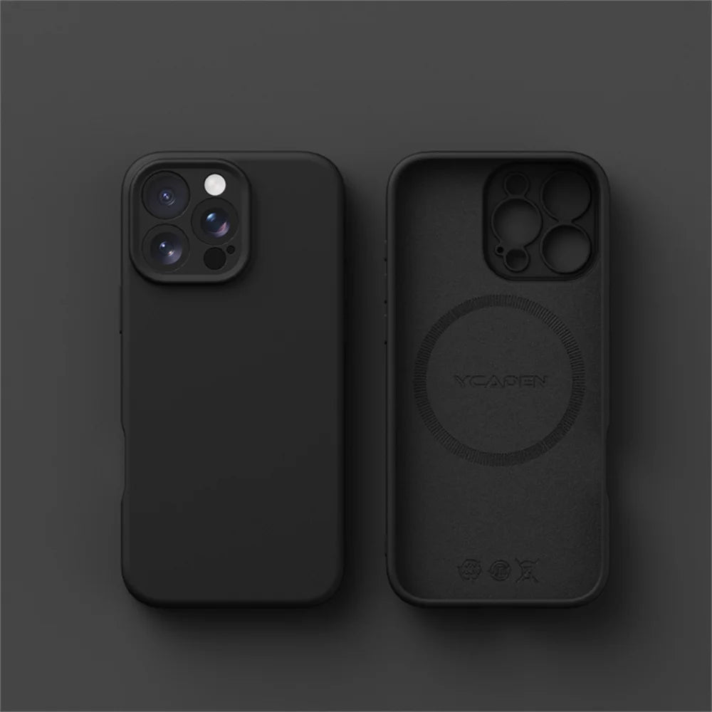 Luxury Liquid Silicone For Magsafe Phone Case For iPhone 16 Plus 15 14 13 12 Pro Max 11 X XR Wireless Charging Skin Smooth Cover