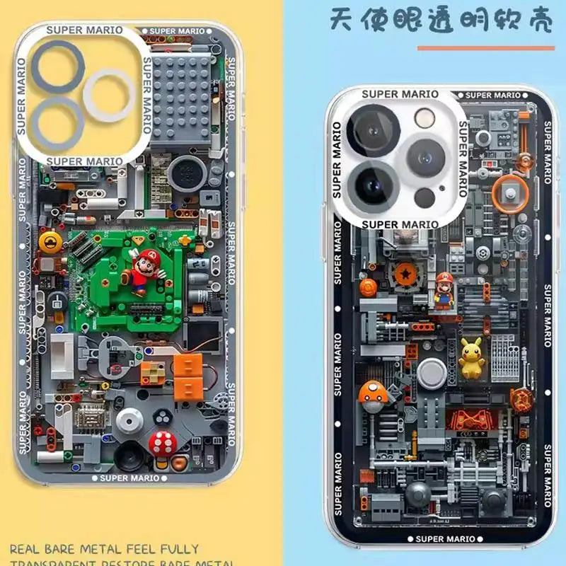 Super Mario Bros Game Case For Iphone 15 Pro Max 16 11 14 13 12 X XS XR 7 8 Plus Cover Silicone Funda Transparent