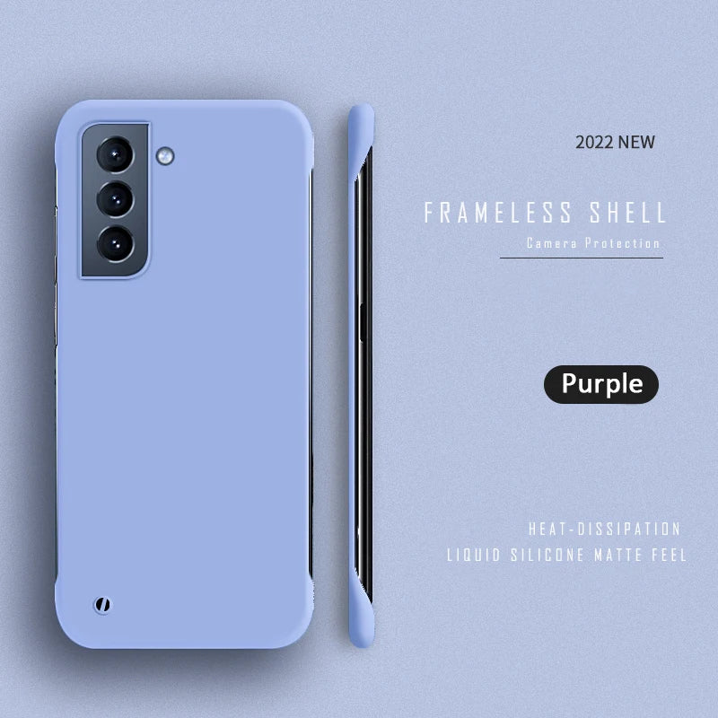 Thin Slim Hard PC Frameless Case For Samsung Galaxy S23 S20 S21 FE S22 Ultra S10 Plus NOTE 20 Ultra 9 10 Plus Matte Cover Funda