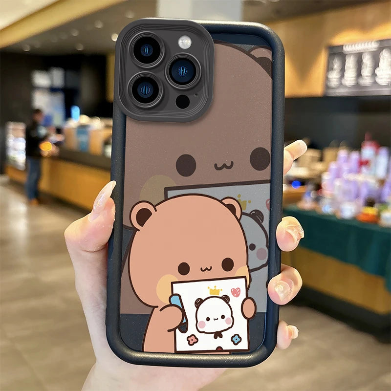 Hot BuBu DuDu Couple Cartoon Phone Case For iPhone 16 Pro Max Case 15 14 13 12 11 Pro XR X XS Max 8 7 Soft Liquid Silicone Cover