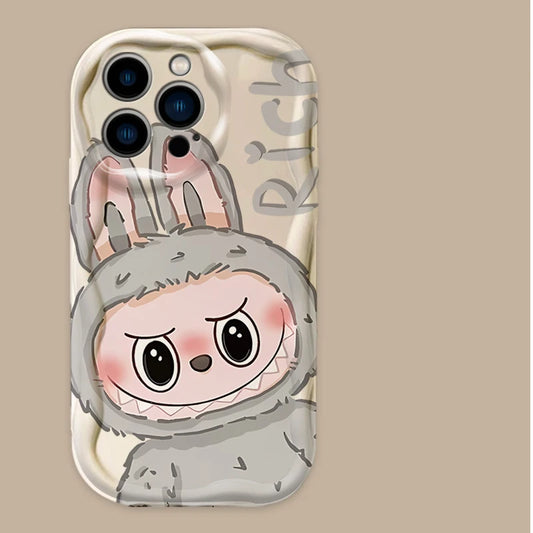 Cartoon L-La-Bubus 3D Wave Phone Case For iPhone 16 16E 15 14 13 12 11 Pro Max X XS X S Max XR SE 2020 SE4 7 8 Silicone Cover