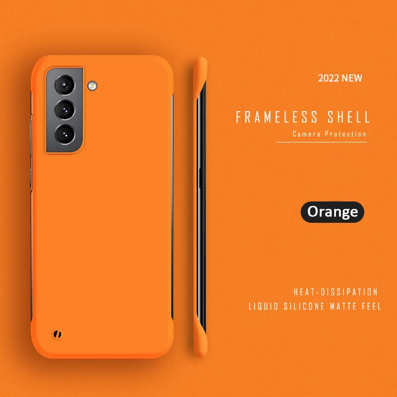 Thin Slim Hard PC Frameless Case For Samsung Galaxy S23 S20 S21 FE S22 Ultra S10 Plus NOTE 20 Ultra 9 10 Plus Matte Cover Funda