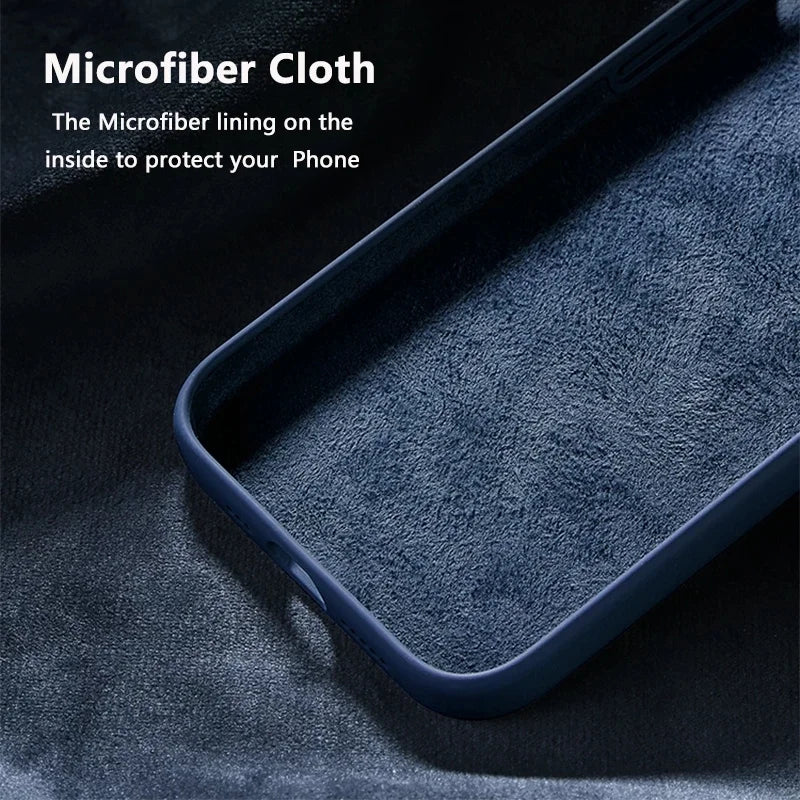 Original Liquid Silicone Phone Case For iPhone 16 15 13 12 14 Pro Max Apple Cases For iPhone 13 12 14 15 16 Plus Full Logo Cover