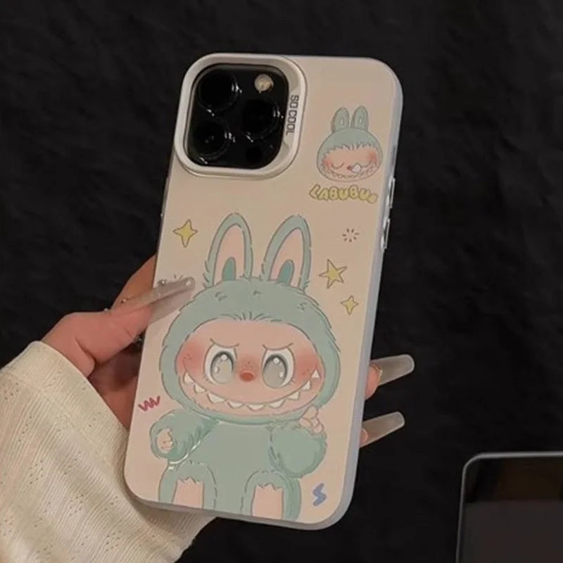 Kawaii Cute Cartoon Labu For Iphone 16promax Phone Case New iPhone 16 15 Super Cute 14 Minimalism 13 12 Anti Drop Couple Cover