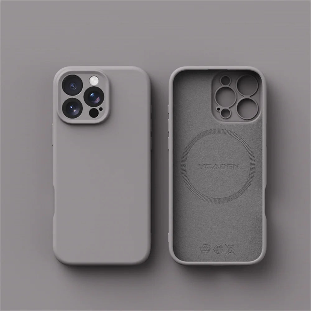 Luxury Liquid Silicone For Magsafe Phone Case For iPhone 16 Plus 15 14 13 12 Pro Max 11 X XR Wireless Charging Skin Smooth Cover