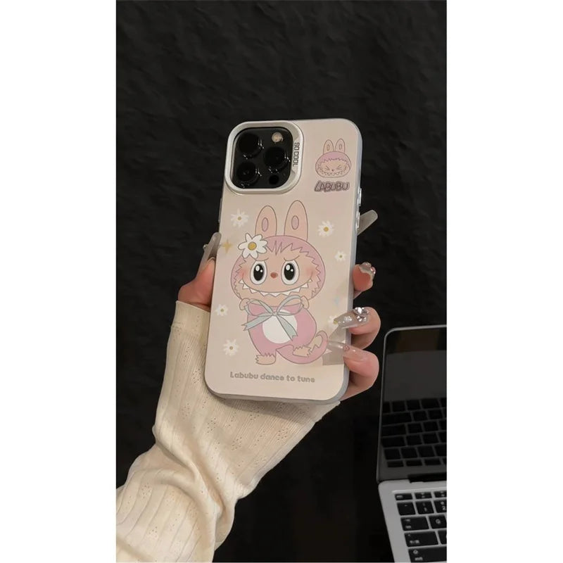 Kawaii Cute Cartoon Labu For Iphone 16promax Phone Case New iPhone 16 15 Super Cute 14 Minimalism 13 12 Anti Drop Couple Cover