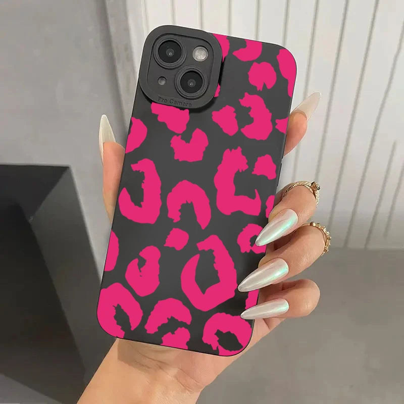 Leopard Design Camera Lens Protective Phone Case for iPhone 16 Cases iPhone 15 14 13 12 11 Pro Max 16E XS XR X 7 8 Plus Cover