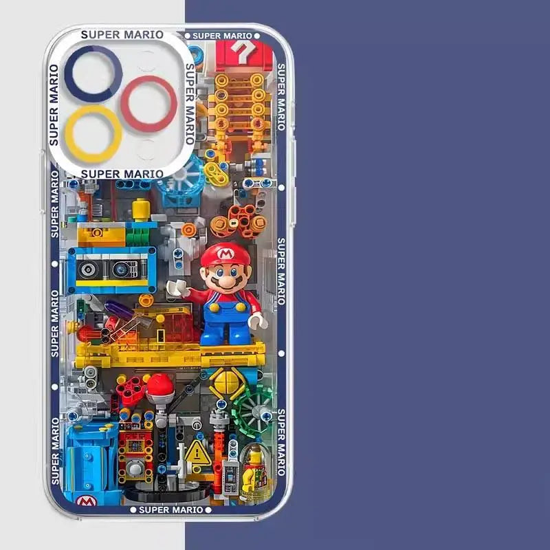 Super Mario Bros Game Case For Iphone 15 Pro Max 16 11 14 13 12 X XS XR 7 8 Plus Cover Silicone Funda Transparent