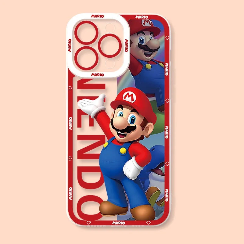 Trendy Machinery Print Super Mario Phone Case for Samsung Galaxy S25 S24 S22 S23 Plus Note 20 Ultra 5G S21 S20 S24 FE TPU Cover