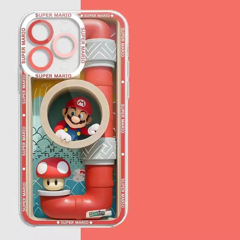 Trendy Machinery Print Super Mario Phone Case for Samsung Galaxy S25 S24 S22 S23 Plus Note 20 Ultra 5G S21 S20 S24 FE TPU Cover