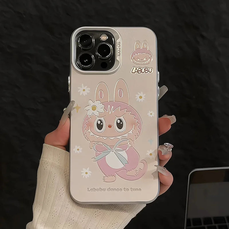 Kawaii Cute Cartoon Labu For Iphone 16promax Phone Case New iPhone 16 15 Super Cute 14 Minimalism 13 12 Anti Drop Couple Cover