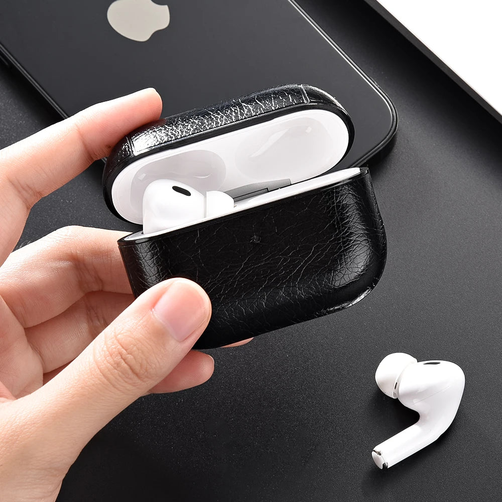 For Airpods Pro 2 4 Case Leather Business Earphone Case Headset Shell Headphone Cover For Apple AirPod 3 Pro 2nd Gen USB C Funda