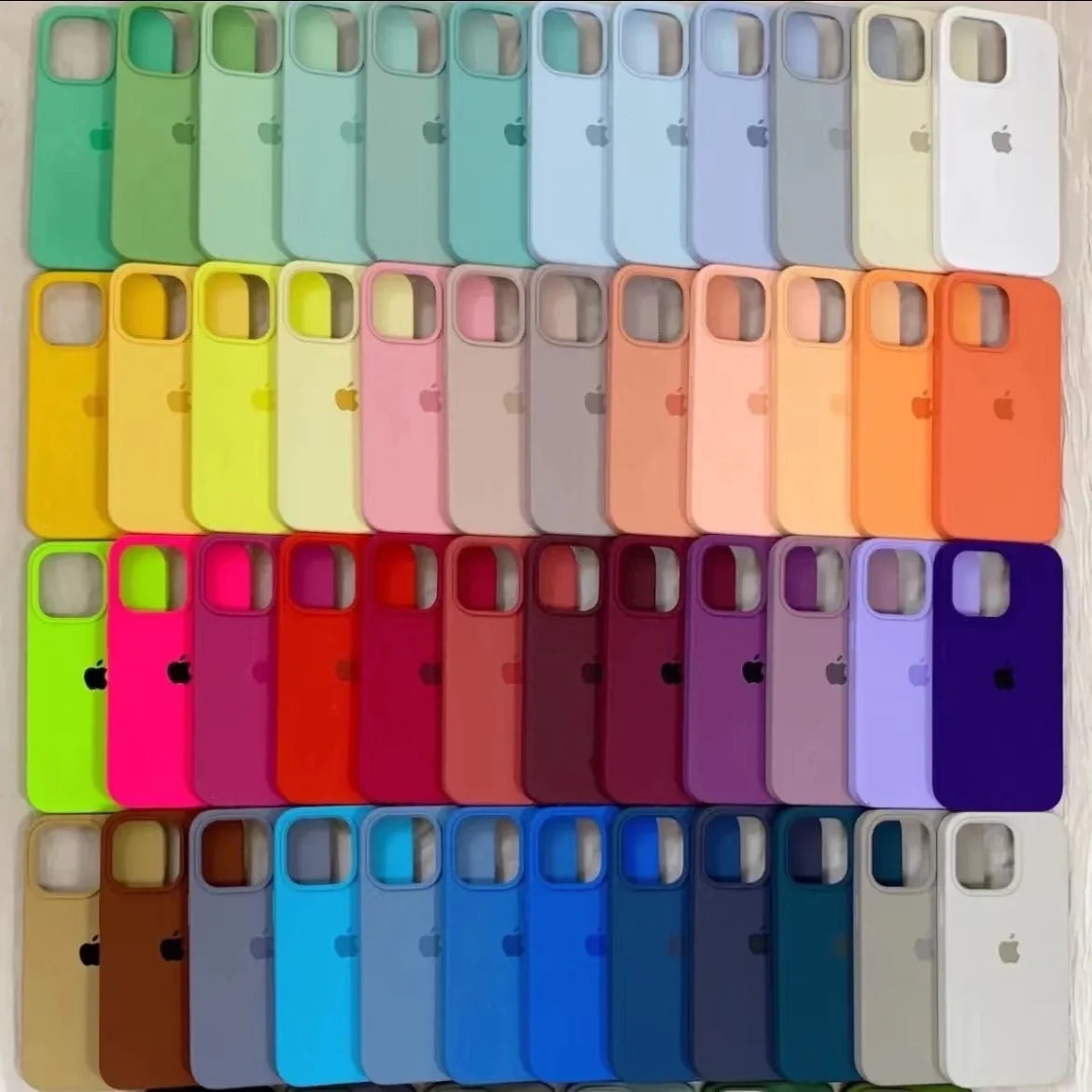 Luxury Original Silicone Case for Apple iPhone 16 15 14 11 12 13 Pro Max Official Cases for iPhone 13 14 12 15 16 Pro LOGO Cover