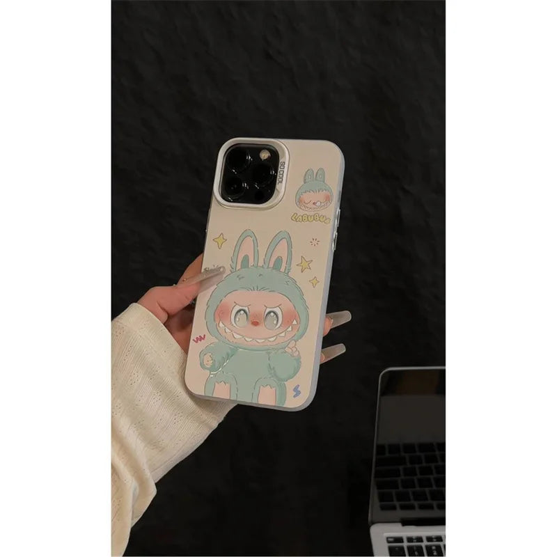 Kawaii Cute Cartoon Labu For Iphone 16promax Phone Case New iPhone 16 15 Super Cute 14 Minimalism 13 12 Anti Drop Couple Cover