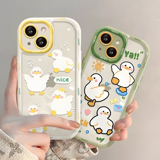 Cut Cat Aninal Phone Case For iPhone 13 Funda iPhone 15 11 16 14 17 Pro Max Air 12 7 8 Plus SE 2020 17promax Silicone Soft Cover