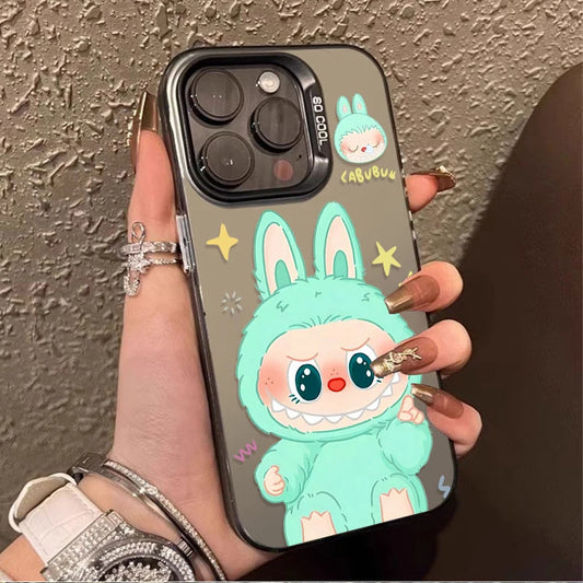 Cute Candy L-La-Bubus Plating Phone Case for iPhone 15 16E 16 11 14 13 12 Pro Max XS X XR Plus 8 7 SE 2020 Shockproof Hard Cover