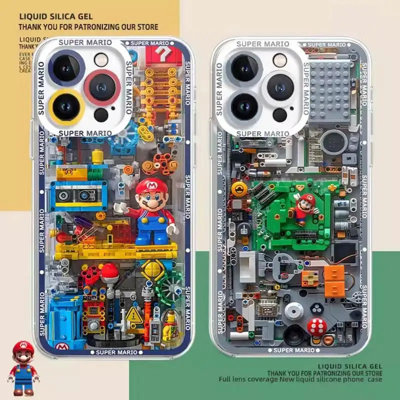 Super Mario Bros Game Case For Iphone 15 Pro Max 16 11 14 13 12 X XS XR 7 8 Plus Cover Silicone Funda Transparent