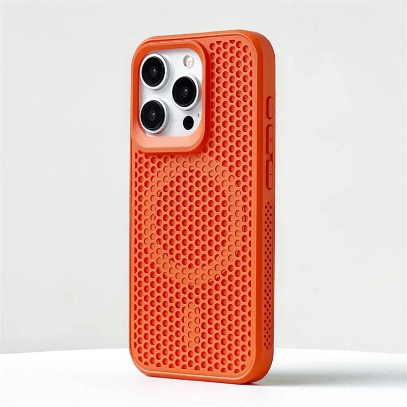 Luxury Matte Heat Dissipation Hole For Magsafe Case For iPhone 16 15 14 1312Pro Max Plus Magnetic Wireless Charge PC Hard Cover