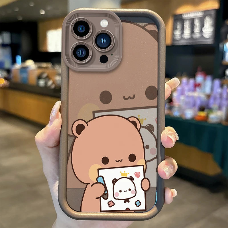 Hot BuBu DuDu Couple Cartoon Phone Case For iPhone 16 Pro Max Case 15 14 13 12 11 Pro XR X XS Max 8 7 Soft Liquid Silicone Cover