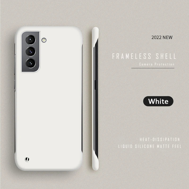 Thin Slim Hard PC Frameless Case For Samsung Galaxy S23 S20 S21 FE S22 Ultra S10 Plus NOTE 20 Ultra 9 10 Plus Matte Cover Funda