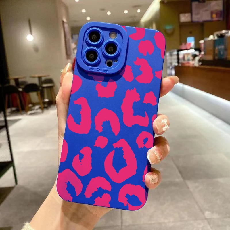 Leopard Design Camera Lens Protective Phone Case for iPhone 16 Cases iPhone 15 14 13 12 11 Pro Max 16E XS XR X 7 8 Plus Cover