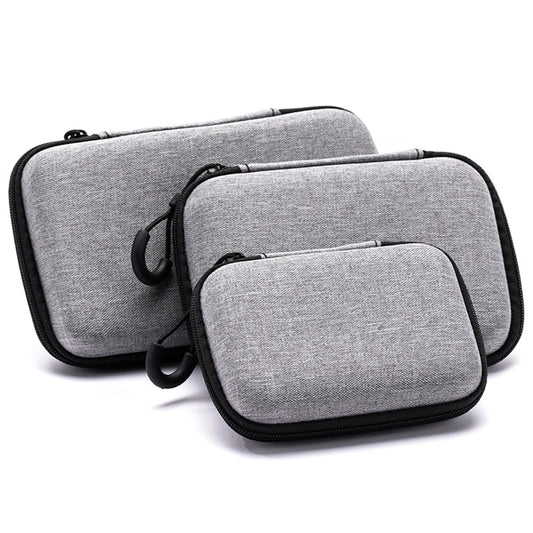 Portable Data Cable Organizer Bag Small EVA Oval Earphone Storage Bags Hard Shell Waterproof Cases Charger U Disk Zipper Pouch