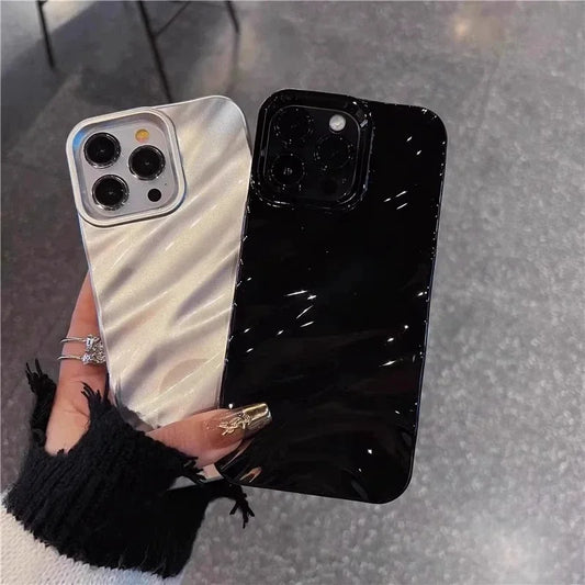Soft Water Ripple Pattern Phone Case For iPhone 11 12 13 14 15 16 Pro Max X Xs Max XR 7 8 Plus SE 2020 2022 Bumper Cases Cover