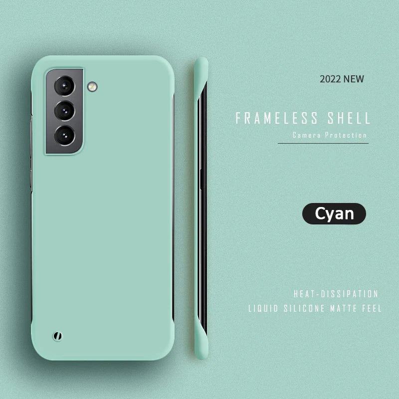 Thin Slim Hard PC Frameless Case For Samsung Galaxy S23 S20 S21 FE S22 Ultra S10 Plus NOTE 20 Ultra 9 10 Plus Matte Cover Funda