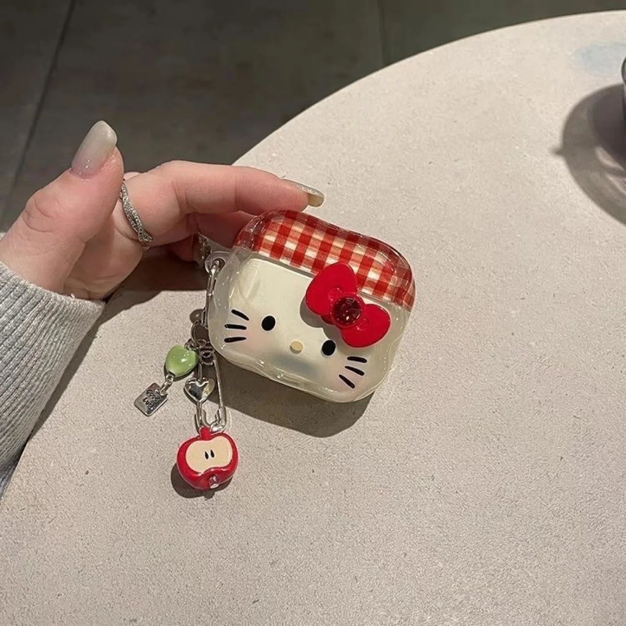 Cartoon Hello Kitty Earphone Case For Apple Airpods 4 3 Pro 2 1 Wireless Bluetooth Headset Protective Cover With Apple Keychain