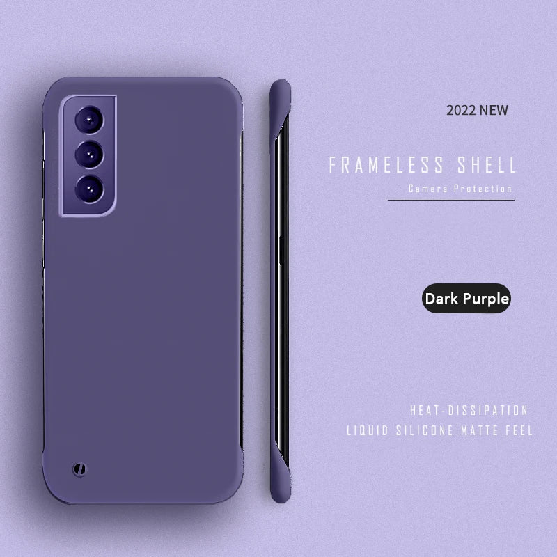 Thin Slim Hard PC Frameless Case For Samsung Galaxy S23 S20 S21 FE S22 Ultra S10 Plus NOTE 20 Ultra 9 10 Plus Matte Cover Funda