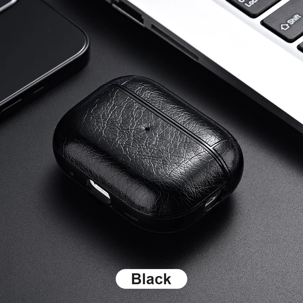 For Airpods Pro 2 4 Case Leather Business Earphone Case Headset Shell Headphone Cover For Apple AirPod 3 Pro 2nd Gen USB C Funda