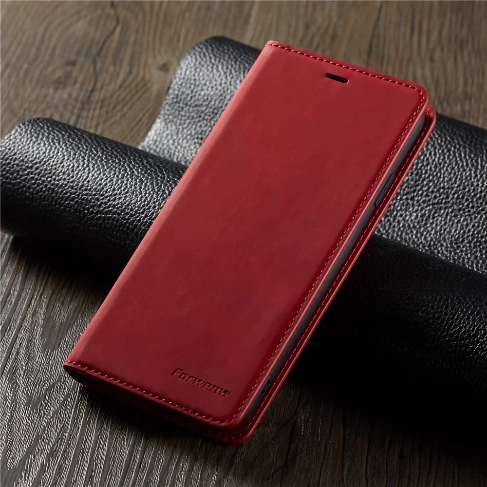 Thin Suede Leather Wallet Case for iPhone 11 12 13 14 15 16 Pro Max Mini XR XS 8 7 6s 6 Plus SE 2020 5S Flip Cover Strong Magnet