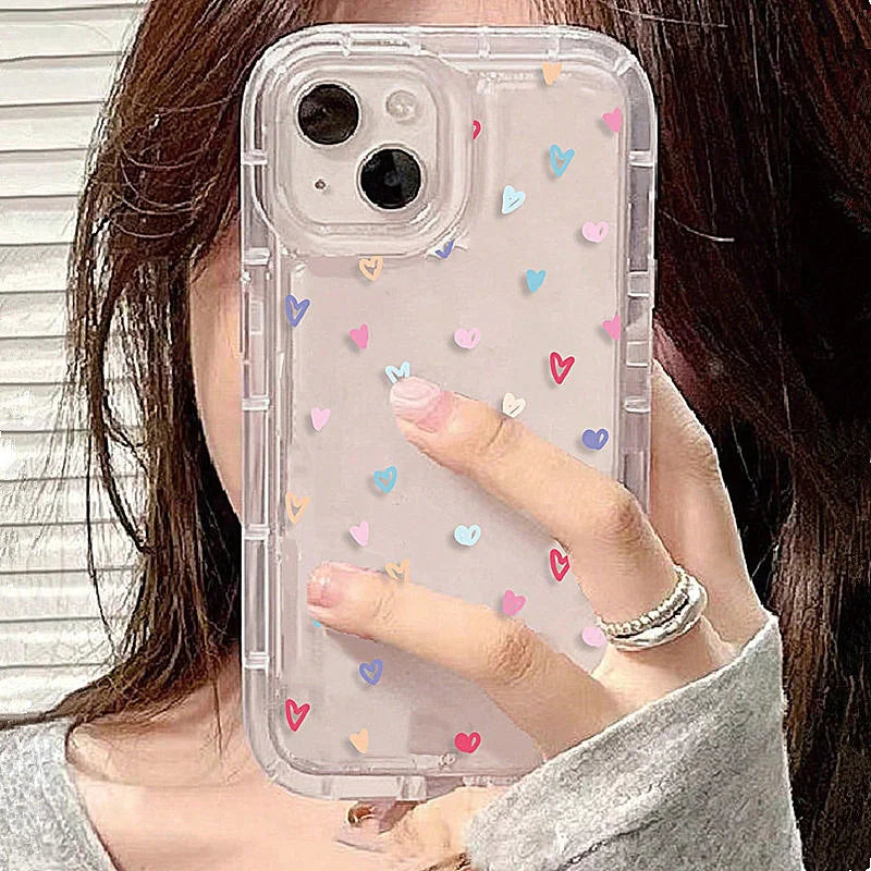 Small Flower Stars Soft Case For iPhone 16 16e 14 13 11 15 Pro Max 12 Mini XS XR X 8 7 Plus SE 2022 13Pro Anti-drop Airbag Cover