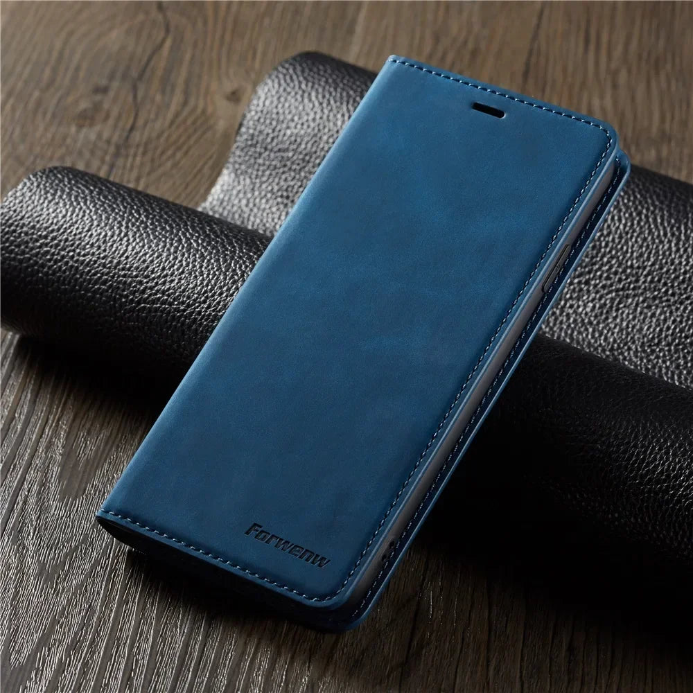 Thin Suede Leather Wallet Case for iPhone 11 12 13 14 15 16 Pro Max Mini XR XS 8 7 6s 6 Plus SE 2020 5S Flip Cover Strong Magnet