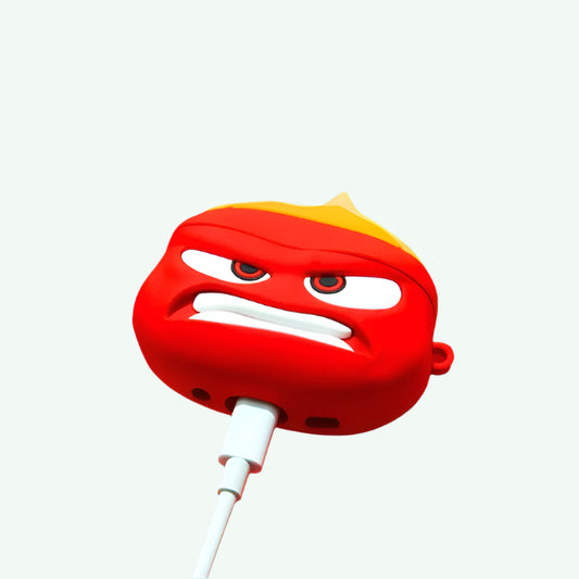 For Airpods 1 2 3 4 Pro Pro 2 Inside Out Anger Silicone Earphone Case Accessories Cover