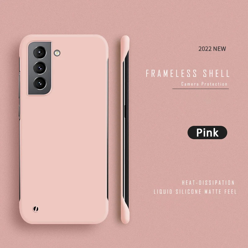 Thin Slim Hard PC Frameless Case For Samsung Galaxy S23 S20 S21 FE S22 Ultra S10 Plus NOTE 20 Ultra 9 10 Plus Matte Cover Funda