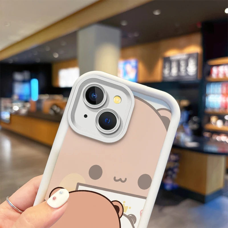 Hot BuBu DuDu Couple Cartoon Phone Case For iPhone 16 Pro Max Case 15 14 13 12 11 Pro XR X XS Max 8 7 Soft Liquid Silicone Cover