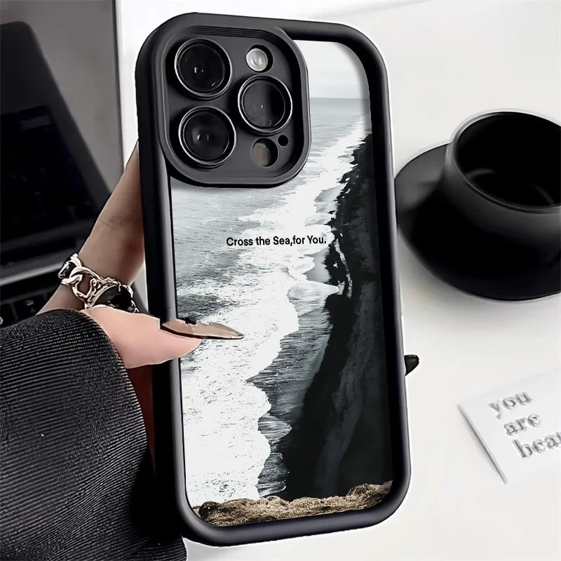 Soft Candy Liquid Silicone Phone Case For iPhone 13 Case iPhone 15 11 14 12 16 Pro Max 16e XR 7 8 Plus SE 2022 Shockproof Cover