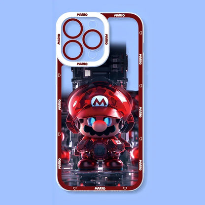 Super M-Marios Bros Clear Phone Case for iPhone 15 14 11 Pro Max 13 12 Mini XR XS X 8 7 6 6S Plus SE 2020 Soft Shockproof Cover